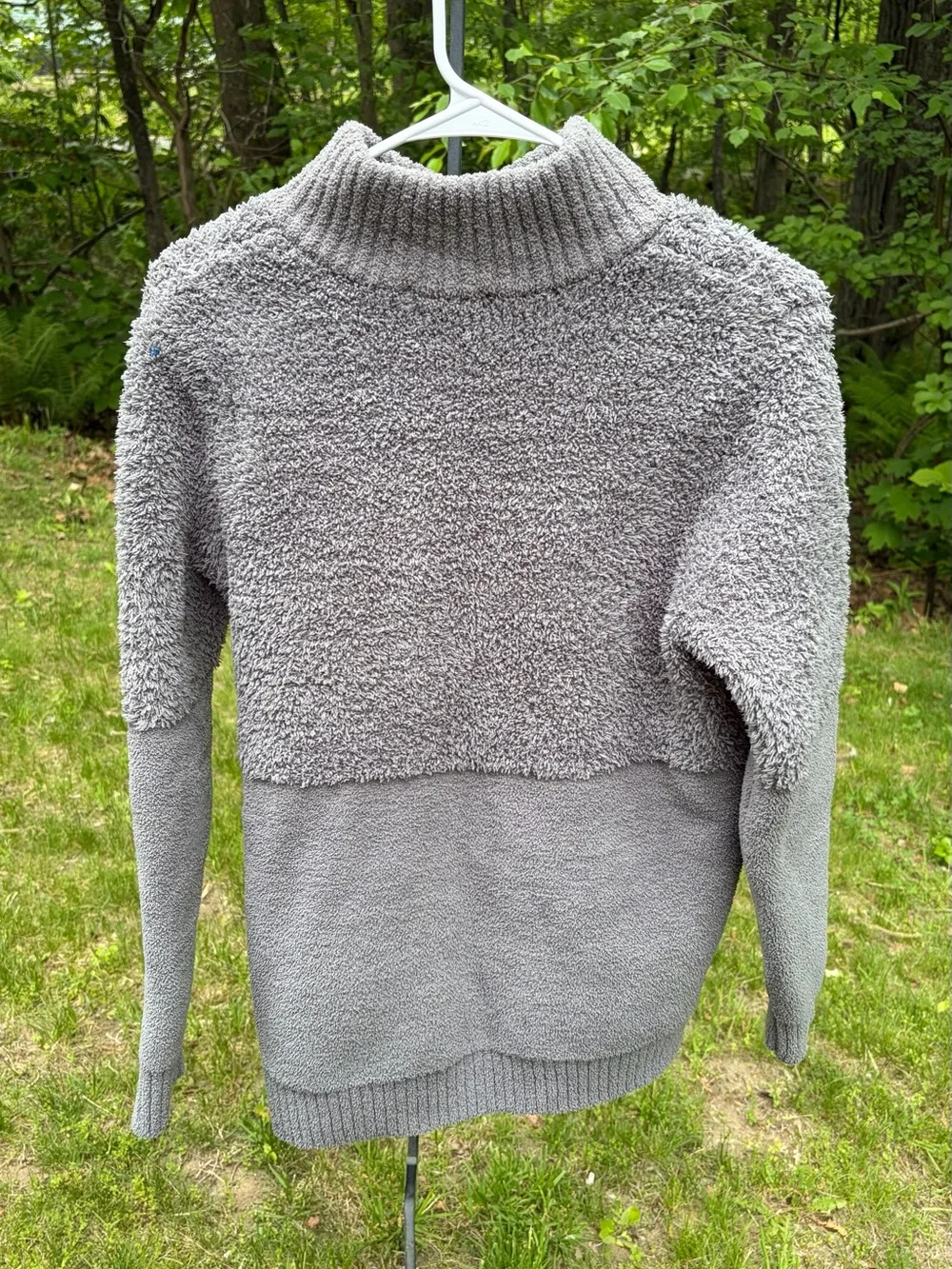 Barefoot Dreams Cozychic Mixed Shearling Pullover Size Medium - Picture 4 of 8